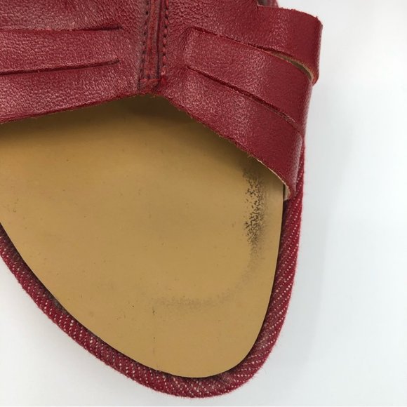 Banana Republic Red Leather Wedges | Made in Italy - Picture 8 of 8